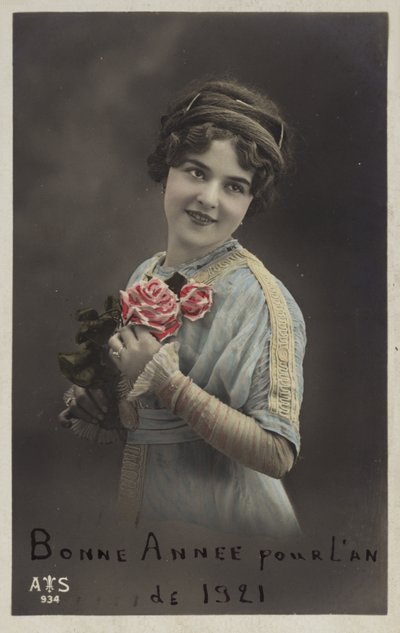 Girl Holding Roses by French Photographer
